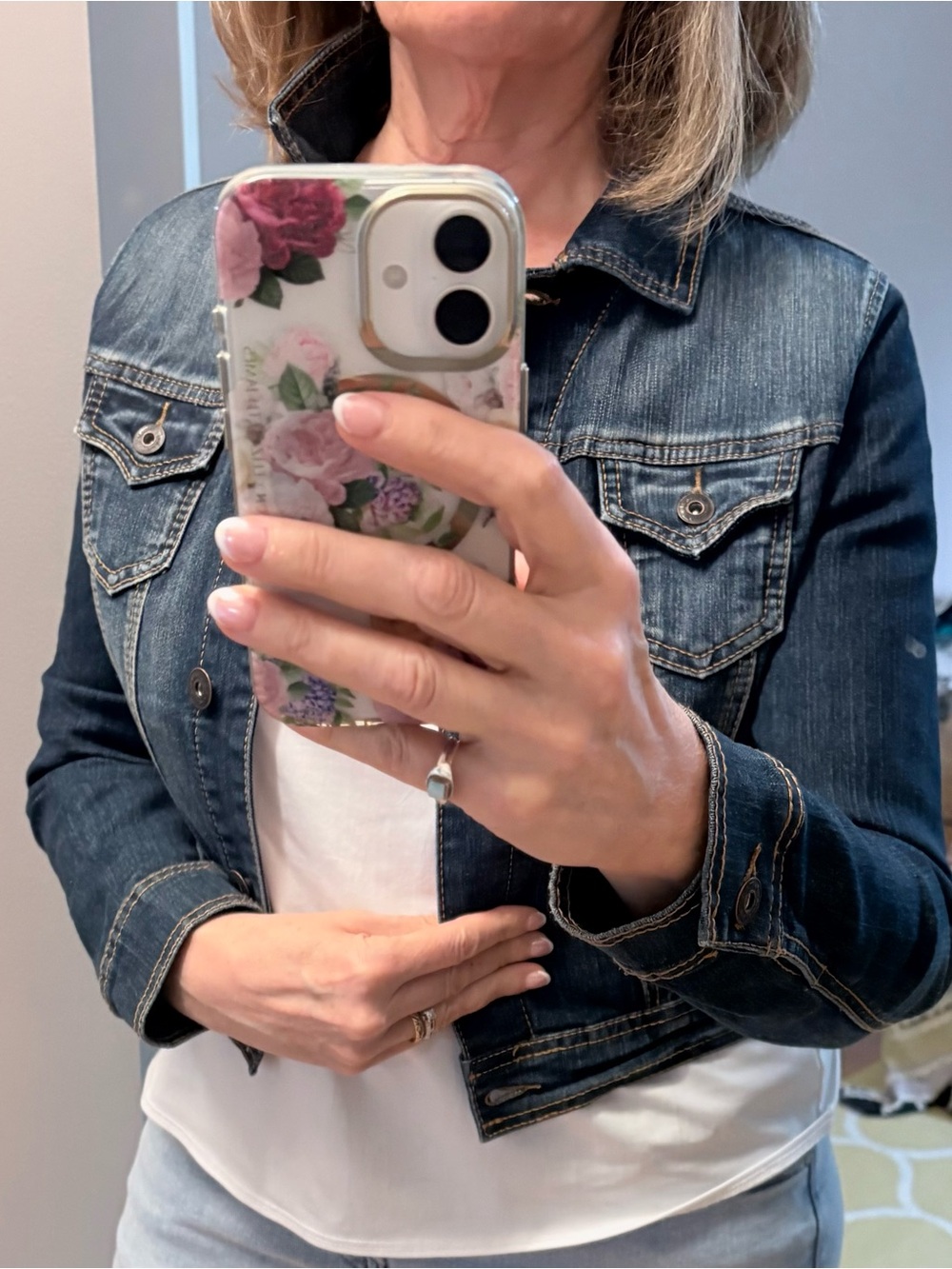 Maurices Dark Blue Denim Jean Jacket for Women